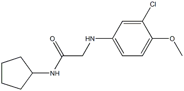 2-[(3-chloro-4-methoxyphenyl)amino]-N-cyclopentylacetamide Structure