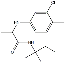  2-[(3-chloro-4-methylphenyl)amino]-N-(2-methylbutan-2-yl)propanamide