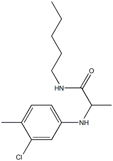 2-[(3-chloro-4-methylphenyl)amino]-N-pentylpropanamide,,结构式