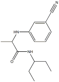 2-[(3-cyanophenyl)amino]-N-(pentan-3-yl)propanamide Structure