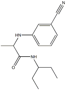 2-[(3-cyanophenyl)amino]-N-(pentan-3-yl)propanamide 结构式