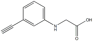 2-[(3-ethynylphenyl)amino]acetic acid 化学構造式