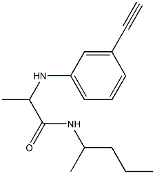 2-[(3-ethynylphenyl)amino]-N-(pentan-2-yl)propanamide 化学構造式