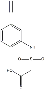 2-[(3-ethynylphenyl)sulfamoyl]acetic acid 化学構造式