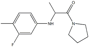 2-[(3-fluoro-4-methylphenyl)amino]-1-(pyrrolidin-1-yl)propan-1-one 化学構造式