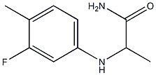 2-[(3-fluoro-4-methylphenyl)amino]propanamide Structure