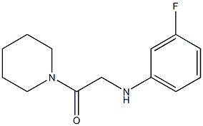 2-[(3-fluorophenyl)amino]-1-(piperidin-1-yl)ethan-1-one,,结构式