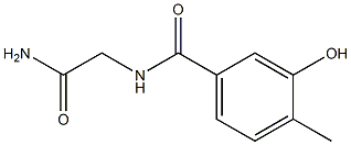 2-[(3-hydroxy-4-methylphenyl)formamido]acetamide 化学構造式