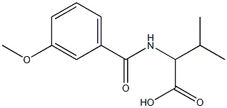 2-[(3-methoxybenzoyl)amino]-3-methylbutanoic acid Struktur