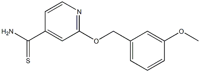 2-[(3-methoxybenzyl)oxy]pyridine-4-carbothioamide,,结构式