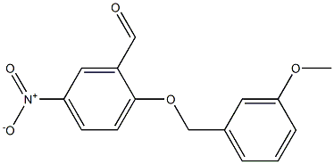 2-[(3-methoxyphenyl)methoxy]-5-nitrobenzaldehyde,,结构式