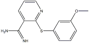 2-[(3-methoxyphenyl)sulfanyl]pyridine-3-carboximidamide,,结构式