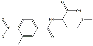 2-[(3-methyl-4-nitrophenyl)formamido]-4-(methylsulfanyl)butanoic acid 化学構造式