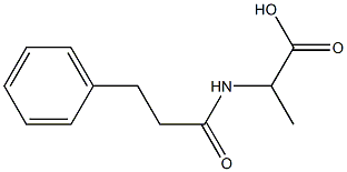 2-[(3-phenylpropanoyl)amino]propanoic acid Struktur
