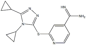 2-[(4,5-dicyclopropyl-4H-1,2,4-triazol-3-yl)sulfanyl]pyridine-4-carboximidamide