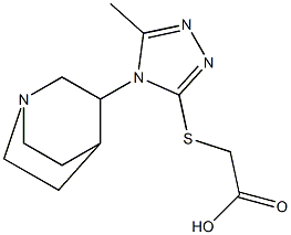 2-[(4-{1-azabicyclo[2.2.2]octan-3-yl}-5-methyl-4H-1,2,4-triazol-3-yl)sulfanyl]acetic acid