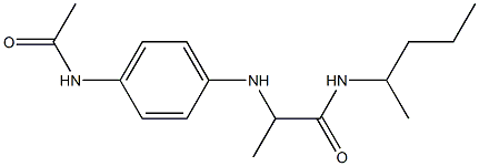 2-[(4-acetamidophenyl)amino]-N-(pentan-2-yl)propanamide Structure