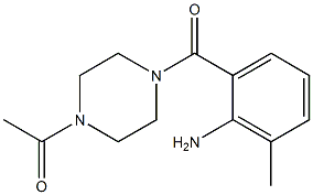 2-[(4-acetylpiperazin-1-yl)carbonyl]-6-methylaniline Structure