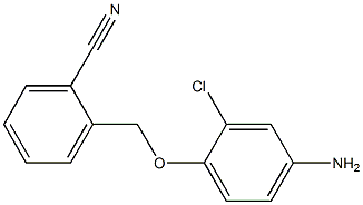 2-[(4-amino-2-chlorophenoxy)methyl]benzonitrile,,结构式