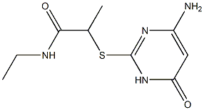 2-[(4-amino-6-oxo-1,6-dihydropyrimidin-2-yl)sulfanyl]-N-ethylpropanamide 结构式