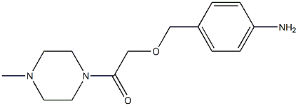 2-[(4-aminophenyl)methoxy]-1-(4-methylpiperazin-1-yl)ethan-1-one 化学構造式