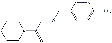 2-[(4-aminophenyl)methoxy]-1-(piperidin-1-yl)ethan-1-one Struktur