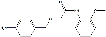 2-[(4-aminophenyl)methoxy]-N-(2-methoxyphenyl)acetamide Structure