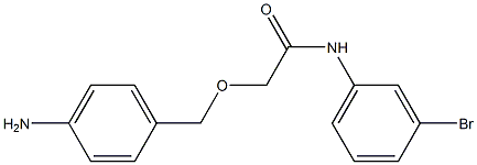 2-[(4-aminophenyl)methoxy]-N-(3-bromophenyl)acetamide Struktur