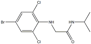 2-[(4-bromo-2,6-dichlorophenyl)amino]-N-(propan-2-yl)acetamide,,结构式