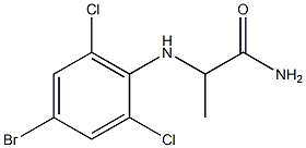 2-[(4-bromo-2,6-dichlorophenyl)amino]propanamide,,结构式