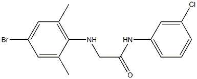 2-[(4-bromo-2,6-dimethylphenyl)amino]-N-(3-chlorophenyl)acetamide 化学構造式