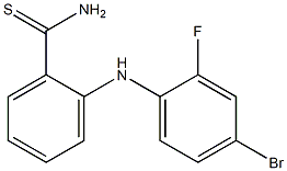 2-[(4-bromo-2-fluorophenyl)amino]benzene-1-carbothioamide,,结构式