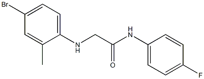 2-[(4-bromo-2-methylphenyl)amino]-N-(4-fluorophenyl)acetamide,,结构式