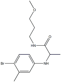 2-[(4-bromo-3-methylphenyl)amino]-N-(3-methoxypropyl)propanamide,,结构式