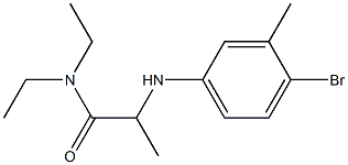 2-[(4-bromo-3-methylphenyl)amino]-N,N-diethylpropanamide 结构式