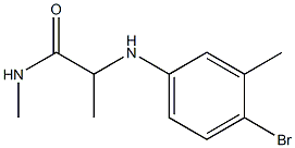 2-[(4-bromo-3-methylphenyl)amino]-N-methylpropanamide,,结构式