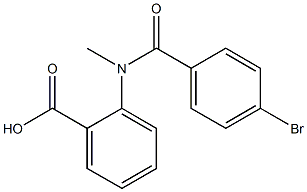 2-[(4-bromobenzoyl)(methyl)amino]benzoic acid Struktur
