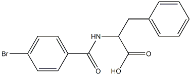 2-[(4-bromobenzoyl)amino]-3-phenylpropanoic acid 化学構造式