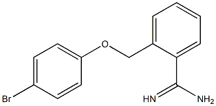 2-[(4-bromophenoxy)methyl]benzenecarboximidamide Struktur