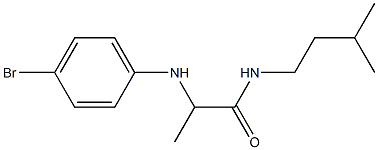 2-[(4-bromophenyl)amino]-N-(3-methylbutyl)propanamide 结构式