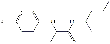 2-[(4-bromophenyl)amino]-N-(pentan-2-yl)propanamide 结构式