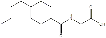 2-[(4-butylcyclohexyl)formamido]propanoic acid Structure