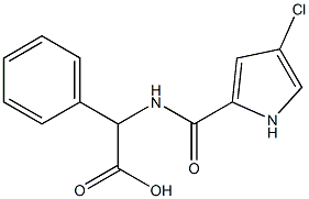 2-[(4-chloro-1H-pyrrol-2-yl)formamido]-2-phenylacetic acid 化学構造式