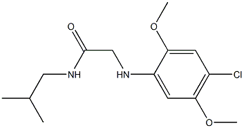 2-[(4-chloro-2,5-dimethoxyphenyl)amino]-N-(2-methylpropyl)acetamide Struktur