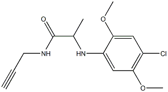 2-[(4-chloro-2,5-dimethoxyphenyl)amino]-N-(prop-2-yn-1-yl)propanamide