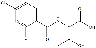 2-[(4-chloro-2-fluorophenyl)formamido]-3-hydroxybutanoic acid Structure