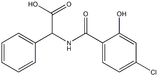 2-[(4-chloro-2-hydroxyphenyl)formamido]-2-phenylacetic acid,,结构式