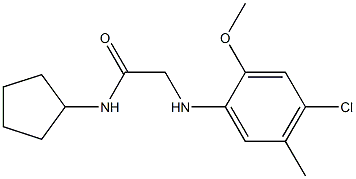 2-[(4-chloro-2-methoxy-5-methylphenyl)amino]-N-cyclopentylacetamide 化学構造式