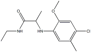 2-[(4-chloro-2-methoxy-5-methylphenyl)amino]-N-ethylpropanamide Structure