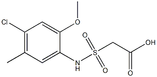 2-[(4-chloro-2-methoxy-5-methylphenyl)sulfamoyl]acetic acid,,结构式
